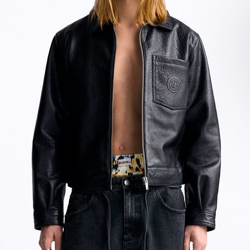 CROPPED LEATHER JACKET X RHUIGI LIMITED EDITION